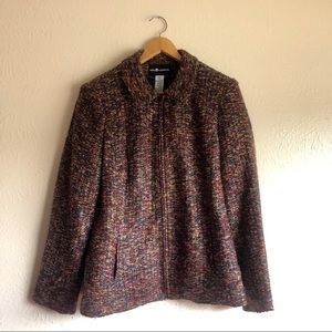 Vintage Sag Harbor Multicolor Zip Blazer